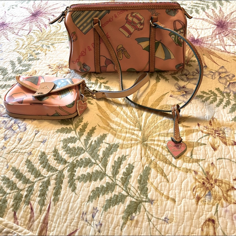 DB Cotton Coated Leather Barrel and Coin purse